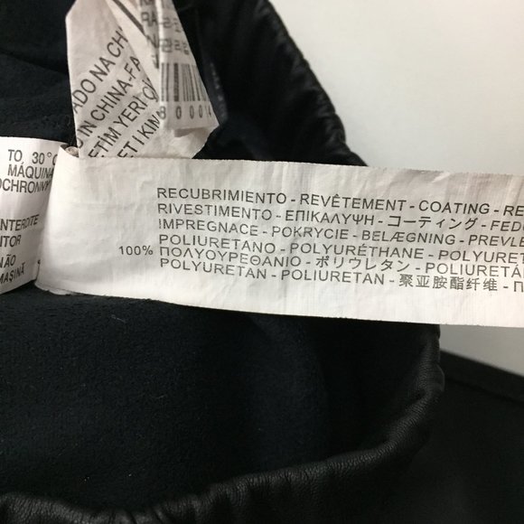 NWOT ZARA Black Faux Leather Pull On Zipper Ankle Slim Fit Skinny Pants - Picture 3 of 12